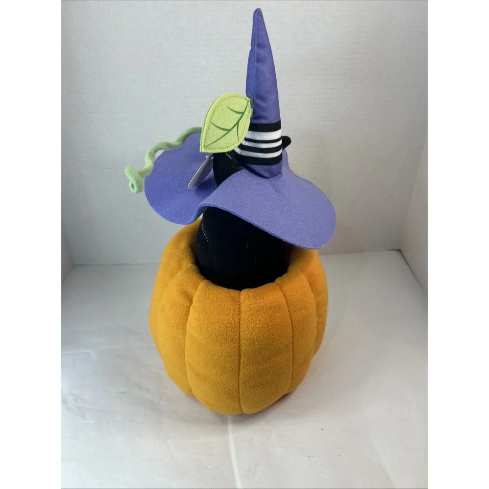 Hallmark PEEK A BOO‎ CAT Sound & Motion Plush Halloween Black Cat Pumpkin Read